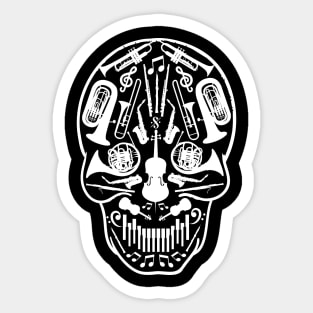 Music Skull Sticker